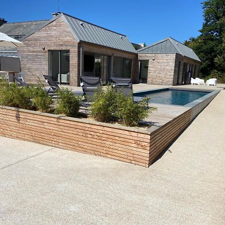 Magnifique villa avec piscine, à 5 min des plages Landunvez Esterno foto